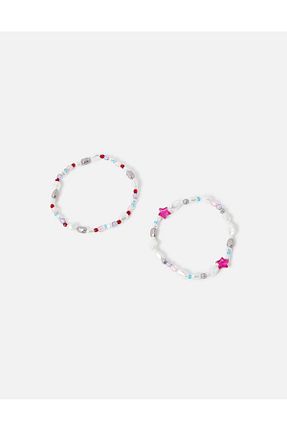 دستبند جواهر نارنجی زنانه منجق Accessorize - کد 340632530