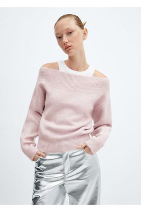 پلیور بنفش زنانه ساده MANGO - کد 767906034