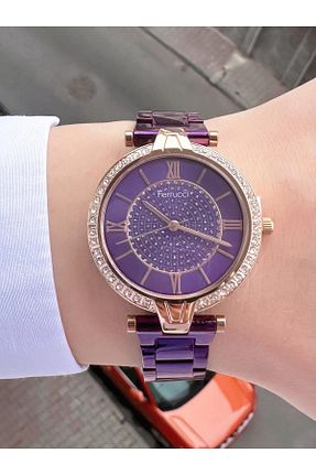 ساعت مچی بنفش زنانه 31-35 میلی متر Ferrucci - کد 775724335