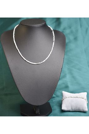 ست جواهر سفید زنانه 1+ Safnaturel - کد 458203587