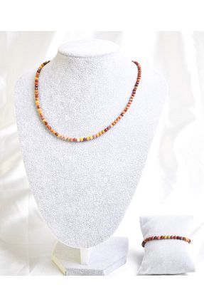 گردنبند جواهر رنگی زنانه سنگ Safnaturel - کد 775808692