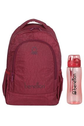 کوله پشتی زرشکی زنانه ابعاد بزرگ Benetton - کد 776398328