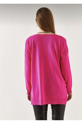 پلیور صورتی زنانه ساده Tisya butik - کد 776813396