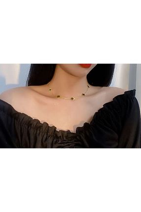 گردنبند جواهر طلائی زنانه فلزی xesha - کد 776553916