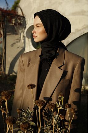 روسری مشکی پنبه ای VALORSCARF - کد 776730171