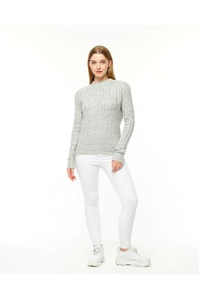 پلیور طوسی زنانه ساده UBBA SHOP - کد 776876106