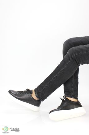 کفش کژوال مشکی مردانه چرم طبیعی پاشنه کوتاه ( 4 - 1 cm ) پاشنه ساده کد 776881039