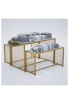 قفسه دیواری طلائی 105 cm Dekoratif - کد 776769936