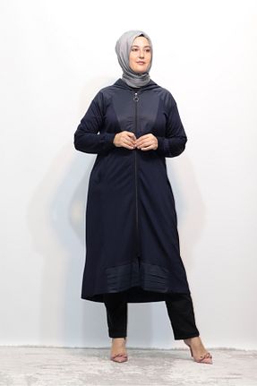 کلاه و ابایا سرمه ای زنانه جین Zey&Ka Butik - کد 777068338