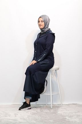 کلاه و ابایا سرمه ای زنانه جین Genel Markalar - کد 777068517