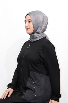 کلاه و ابایا مشکی زنانه جین Zey&Ka Butik - کد 777068438