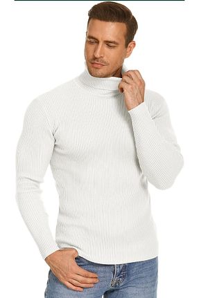 پلیور سفید مردانه ساده youknitwear you - کد 454914917
