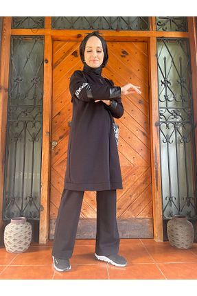 ست گرمکن حجاب مشکی زنانه رگولار AYSUN AYDEMİR - کد 777432401