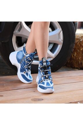 بوت / نیم بوت آبی زنانه پارچه ای StarBlueMooN - کد 97562520