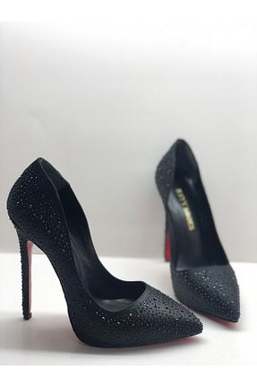 کفش پاشنه بلند کلاسیک مشکی زنانه چرم خالص HAYYSHOES - کد 97568920