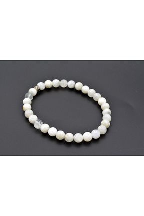دستبند جواهر سفید زنانه سنگ طبیعی Murty99 - کد 97912856