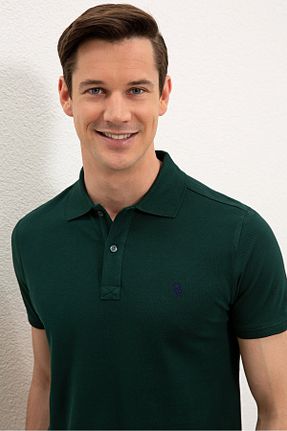 پولوشرت سبز مردانه پنبه ای U.S. Polo Assn. - کد 98112643