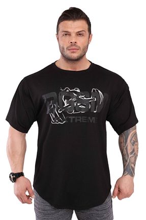 تیشرت اسپرت مشکی مردانه اورسایز Big Sam - کد 98181487