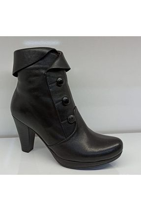 بوت / نیم بوت مشکی زنانه چرم خالص X-TREND - کد 69365587