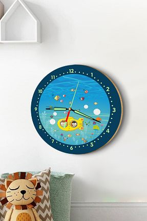 ساعت دیواری آبی 30 * 30 Dekor Loft - کد 98565392
