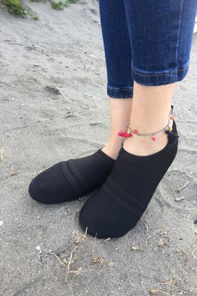 کفش ساحلی مشکی زنانه پارچه نساجی کد 32050410