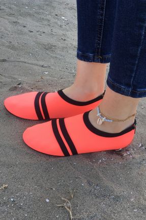 کفش ساحلی نارنجی زنانه پارچه نساجی کد 32668661