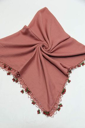 روسری نارنجی 100 x 100 KİBAR İPEK - کد 98962796