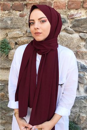 شال زرشکی زنانه ابریشم Genel Markalar - کد 106988566