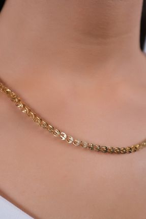 گردنبند طلا طلائی زنانه 14 عیار NİSERAJEWELLERY - کد 776160460