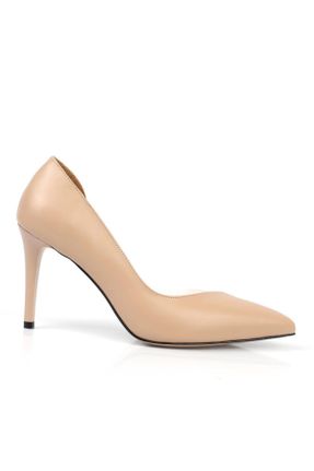 کفش پاشنه بلند کلاسیک بژ زنانه پاشنه نازک پاشنه کوتاه ( 4 - 1 cm ) کد 776218429