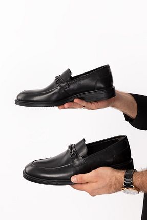 کفش کلاسیک مشکی مردانه چرم خالص maximoda - کد 776678862