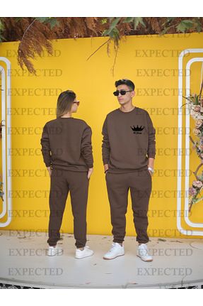 ست گرمکن قهوه ای زنانه پنبه پلی استر EXPECTED - کد 776732272