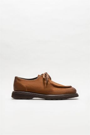 کفش کژوال قهوه ای مردانه چرم طبیعی پاشنه کوتاه ( 4 - 1 cm ) پاشنه ساده کد 776348707