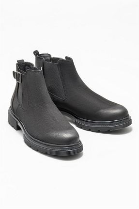 بوت / نیم بوت مشکی مردانه چرم خالص Elle - کد 776571981