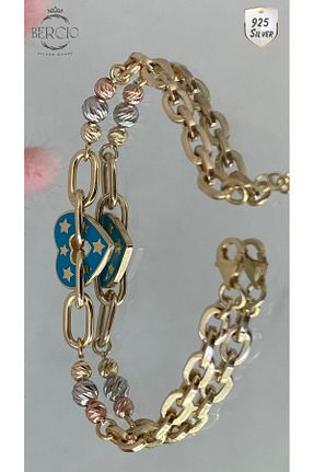 دستبند نقره طلائی زنانه 925 عیار BerCio Store - کد 766351011