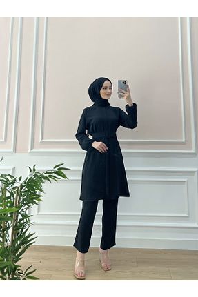 ست بالاتنه و پائین تنه حجاب مشکی زنانه رگولار Esre Store - کد 776759342