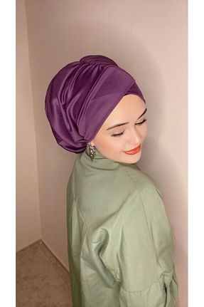روسری بنفش ساتن OykumBone - کد 776572326