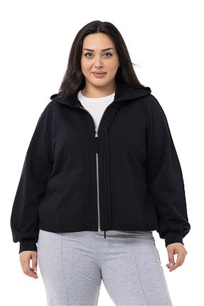 سوئیشرت سایز بزرگ مشکی زنانه سایز بزرگ DISENTIS MODEST - کد 776510823