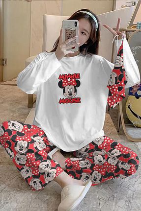ست لباس راحتی رنگی زنانه چاپی PEMBİŞ HOMEWEAR - کد 776730284