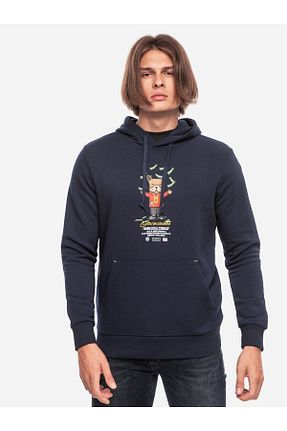 سوئیشرت سرمه ای مردانه چاپی Jack & Jones - کد 776776173