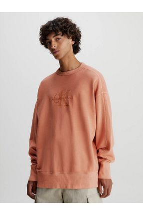 سوئیشرت نارنجی مردانه اورسایز Calvin Klein - کد 777229187