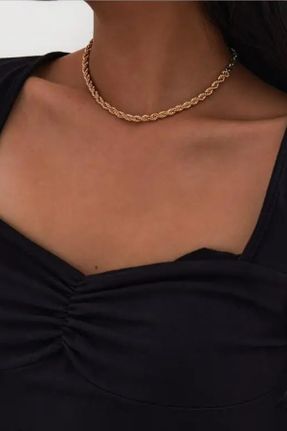 گردنبند جواهر طلائی زنانه روکش طلا کد 777431092