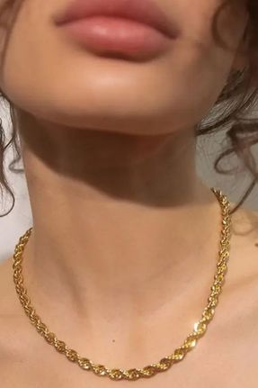 گردنبند جواهر طلائی زنانه روکش طلا کد 777431092