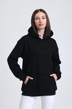 سوئیشرت مشکی زنانه ساده ILLE - کد 777498755
