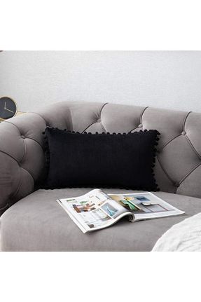 کوسن و روکش کوسن مشکی پلی استر Bc Home - کد 776444379
