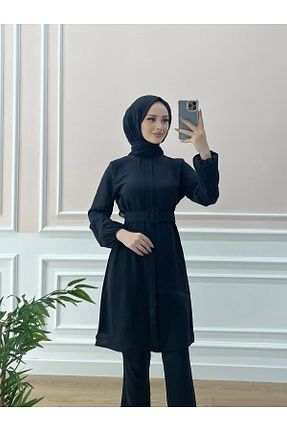 ست بالاتنه و پائین تنه حجاب مشکی زنانه رگولار Esre Store - کد 776759342