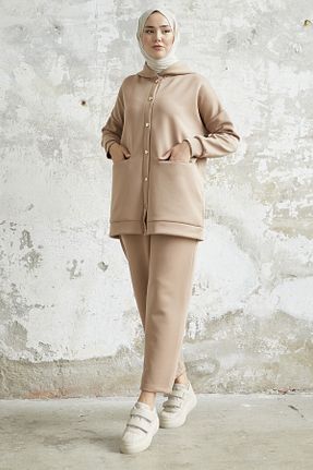 ست گرمکن حجاب بژ زنانه رگولار InStyle - کد 776579439
