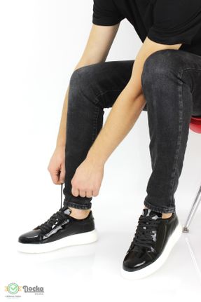 کفش کژوال مشکی مردانه چرم طبیعی پاشنه کوتاه ( 4 - 1 cm ) پاشنه ساده کد 776880754