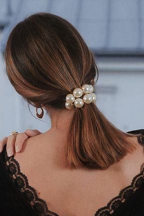 گیره سر سفید زنانه سنگ کریستال ALYESKA - کد 214625016