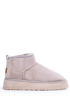 بوت / نیم بوت بژ زنانه چرم مصنوعی Pierre Cardin - کد 767234347